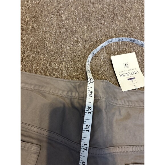 Untuckit Mens 40 x 32 Pants Grey Relaxed Fit Chino New Brand New With Tags - Picture 2 of 13